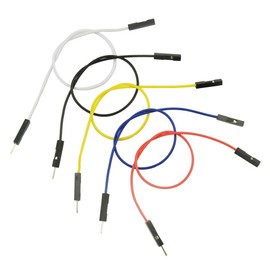 BGTXINGI 150pcs 5 Colors 1 Pin 2.54mm Female to Male Breadboard Jumper Wire PVC Soldering Brushless Motor Dual End Tinning Connector (PCB Jump Circuit Board Cable Wire Set) 200mm