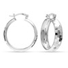 LeCalla 925 Sterling Silver Chunky Hoop Earrings for Women |