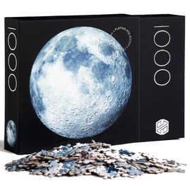 Happy Compass Moon Puzzles for Adults 1000 Piece - Premium Jigsaw Puzzle, Wall Art, Mindfulness Game for Kids, Teens and Adults, NASA Space Puzzle, Moon Puzzle, Round Puzzle, Games, Fun Home Decor