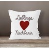 MoonWorks® Cushion Cover Favourite Neighbour Gift Neighbours Neighbour White One