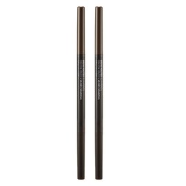 The Face Shop Brow Master Eyebrow Slim Auto Pencil 0.05g, 02 Brown, 2 pcs / 더페이스샵 브로우마스터 아이브로우 슬림 오토펜슬 0.05g, 02 브라운, 2개