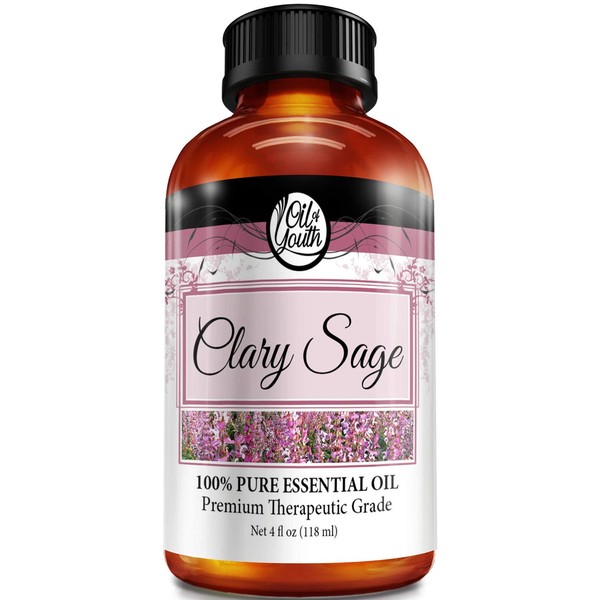 4oz Bulk Clary Sage Essential Oil – Therapeutic Grade – Pure & Natural Clary Sage Oil