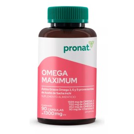 Pronat Kit 2 Piezas Suplemento Mega Maximum Omega 3,6,9 Pronat Sabor Sin Sabor