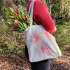 Earth Greetings Organic Cotton Tote Bag - Silver Gum Cockatoos