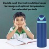 Stainless Steel Water Bottle with Straw, 24 oz, Thermal Insulated,
