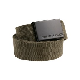 Urban Classics Canvas Belt, Olive/Black, One Size