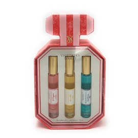 Victoria's Secret Bombshell Eau de Parfum Getaway Trio include: St. Tropez, Amalfi, Santorini Limited Edition .23fl oz each