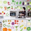 Cartoon Kitchen Vegetable Word Wall Stickers, Removable Onion Pumpkin Fruit
