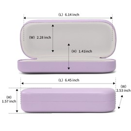 JOHOYUAN Eye Glass Case Unisex Sunglasses Case Hard Shell Eyeglasses Case Large Glasses Case for Women Men Reading Glass (Purple)