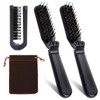 2 Pack Portable Foldable Travel Hair Brush Send a Velvet