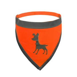 alcott Visibility Dog Bandana with Reflective Trim, Medium, Neon Orange