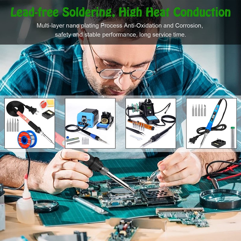 Soldering Iron Tips, 5 PCS 900M Series Solder Tips, Lead-free