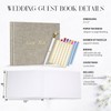 Gatyko Elegant Linen Wedding Guest Book - Baby Shower Guest