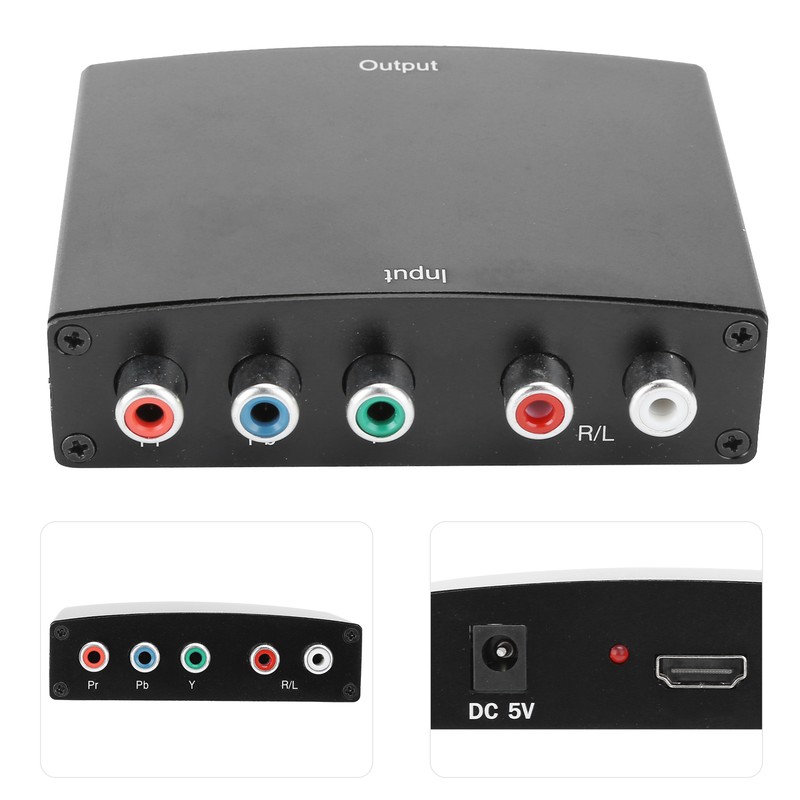 YPbPr to HDMI Converter Portable L/R Audio RGB Adapter Cable