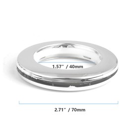 42 Pack Curtain Grommets Inner Diameter 1-9/16"(40mm) Plastic Curtain Eyelet Rings Nanoscale Low Noise Large Grommet Kit for Fabric (Bright)