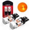 Lasfit 7443 7444 LED Front Turn Signal Light Bulbs Amber