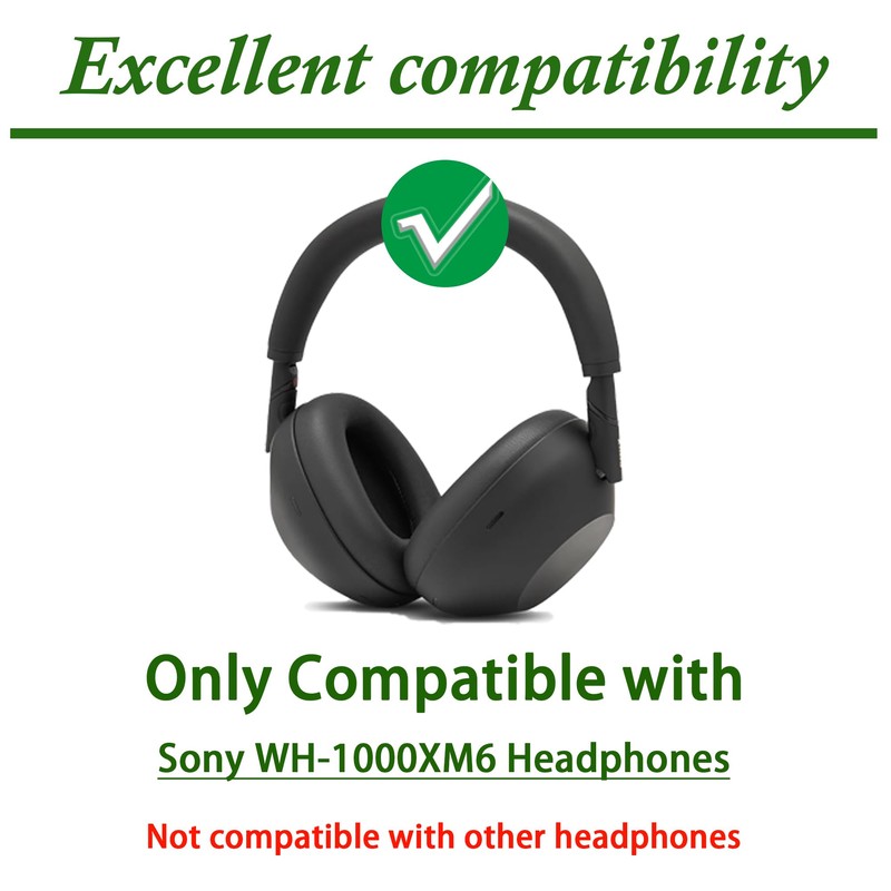 WH-1000XM6 Ear Pads Compatible with Sony WH-1000XM6