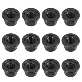 Pack of 12 RC Lock Nuts, 1/10 Tyres, 4 mm Non-Slip Nut Compatible with Axial Traxxas Trx4 Trx6 Scx10 RC Model Car (Black) Wheel Nuts 1/10