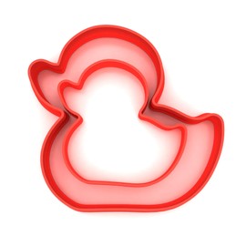 Custom Cutters Duck Shape Cookie Cutters | Set of 2 Plastic Cutters for Baking, Fondant, Clay, Pastry, Icing, Jewellery (5CM + 8CM)