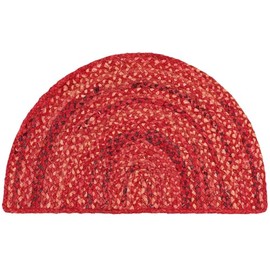 Unique Loom Braided Chindi Collection Area Rug - Layer (2' 2" x 3' 7" Hearth Red/Purple)