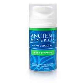Ancient Minerals Crema Desodorante Natural – Aroma A Salvia Y Cilantro, Sin Aluminio, Desodorante Vegano Para Mujeres Y Hombres Con Magnesio, Zinc Y V