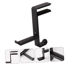 STOBAZA Headphone Stand Headset Stand Desktop Stand Metal Headset Hanger Earphone Hook Headphones Stand Earphone Stand Headset Hook Headphone Rack Headset Holder Headphone Hanger Black