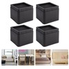 4PCS Durable Stackable Bed Risers Black Square MoisturE proof Insect