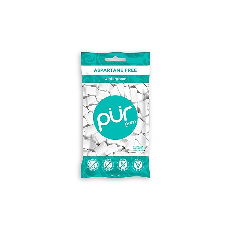 Pur Gum Wintergreen Gum, 80 Gram - 60 pieces per