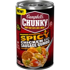 Campbell's Chunky Soup, Spicy Chicken and Sausage Gumbo, 18.8 Oz Can