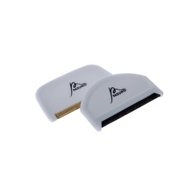 Pasuno 2 White Pullover Cashmere Wool Combs for Fine Knitwear, Wool Comb Made of Copper and Mesh Metal, Complete with Mini Bag Lint Roller Ideal Combo Pilling Lint Remover