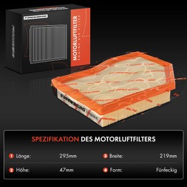 Frankberg Air Filter Engine Filter Insert Compatible with A-Class W177 A160-A 220 1.5L 2.0L 2018-2024 B-Class W247 B160-B220 1.5L 2.0L 2018-2024 Replace# 65409402020 4