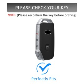 for Kia Leather Key Fob Cover with Keychain,Premium Leather Key Case Protector Compatible with K5 Forte NIRO Sportage Soul Seltos Sorento Telluride (BLACK)