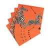 Caspari Zebras Orange Cocktail Napkins - 20 Per Package, 2