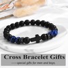 OAVOOK Godfather Gifts Cross Bracelet for Men Proposal Gifts Christmas,