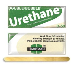 Hardman/Kalex #04022 - Double Bubble Urethane Adhesive Green/Beige-Label D50 High Shear Strength - 25-Pack