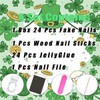 24Pcs St. Patrick's Day Press on Nails Short Square French