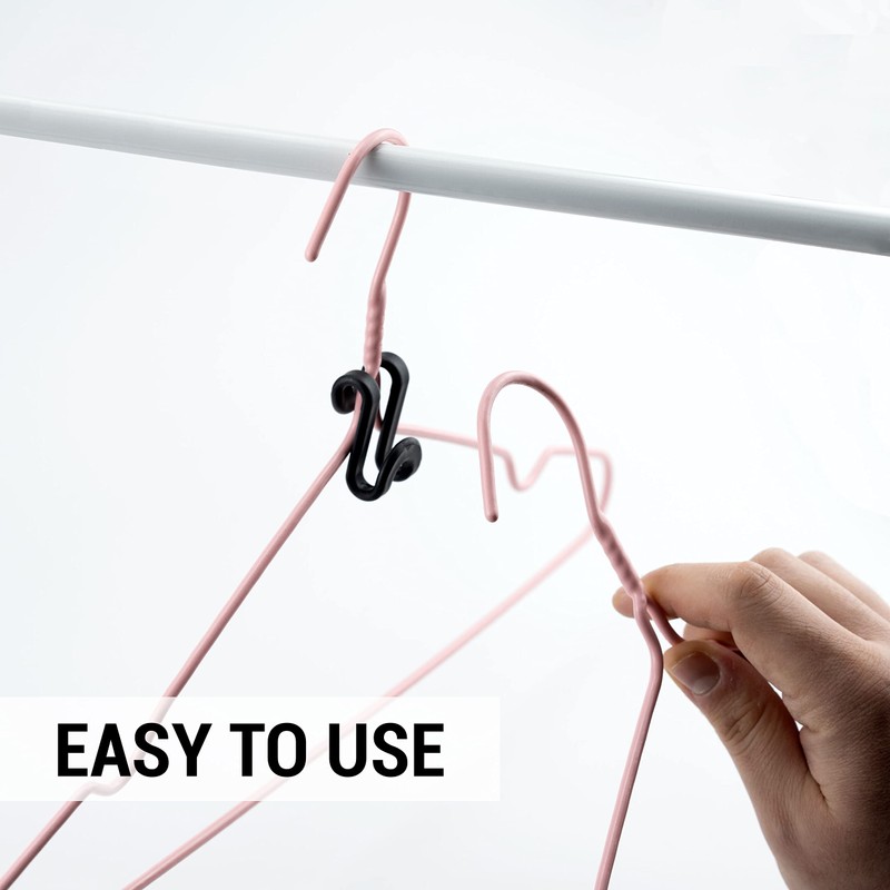 60 Pack S Shape Clothes Hanger Connector Hooks Hanger Extender