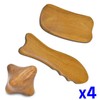 Self-massage with juniper gua sha acupressure tool x4 D