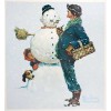 Norman Rockwell - Snow Sculpturing - Brown & Bigelow Print