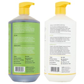 Alaffia EveryDay Coconut Shampoo and Conditioner - Normal to Dry Hair, Helps Gently Clean Scalp and Hair of Impurities with Ginger and Coconut Oil, Fair Trade, Purely Coconut, 32 Fl Oz Each