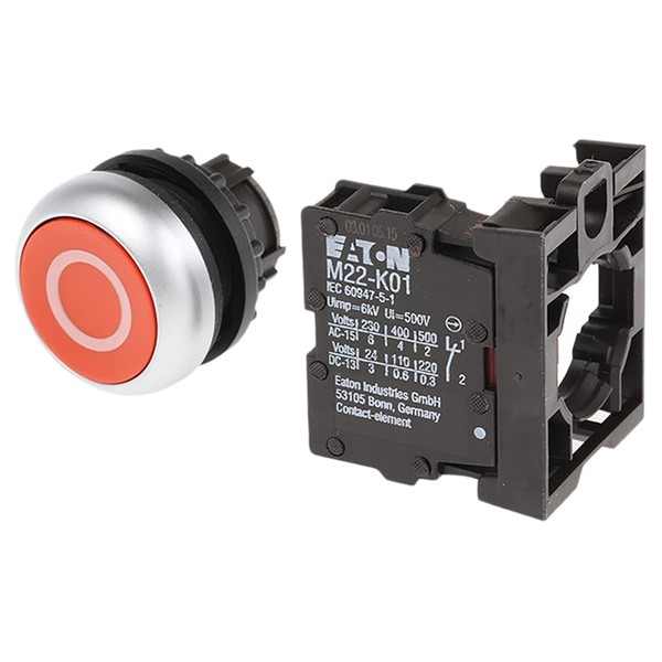 Eaton Push Button 1 Opener Flat Red Front Mount 216510