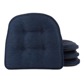 Non-Slip Chair Cushions, Assembled in USA, U-Shaped Skid-Proof Seat Pads for Dining Room, Kitchen, Office, 15"x16"