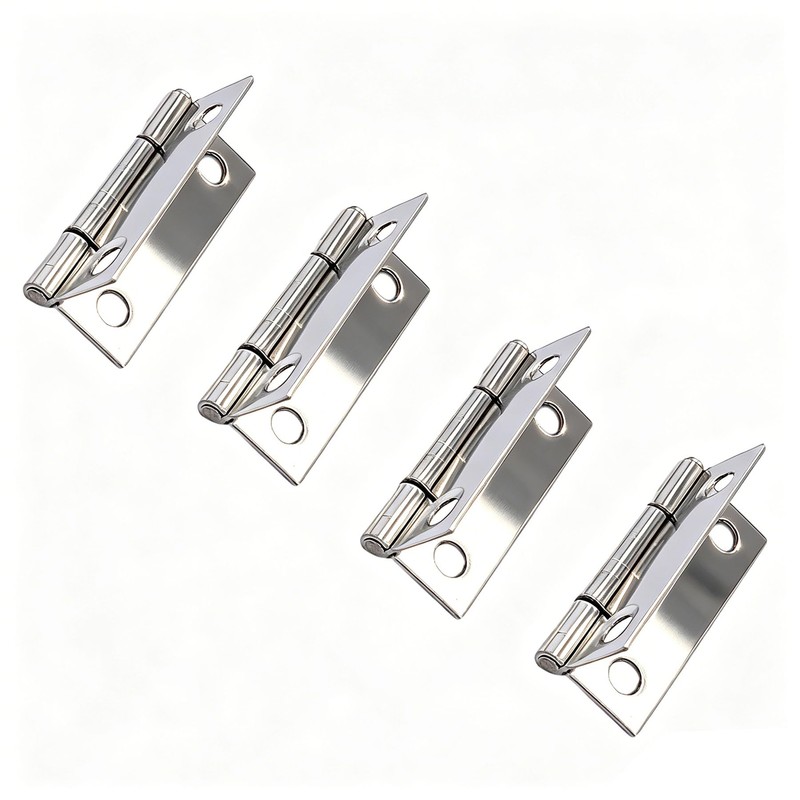 20 Pcs Sliver Small Hinge Hardware, 201 Stainless Steel Folding