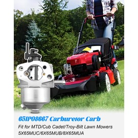 JUWEVAZU 651P08667 Carburetor Carb Fit for MTD/Cub Cadet/Troy-Bilt Lawn Mowers 5X65MUC/6X65MUB/8X65MUA