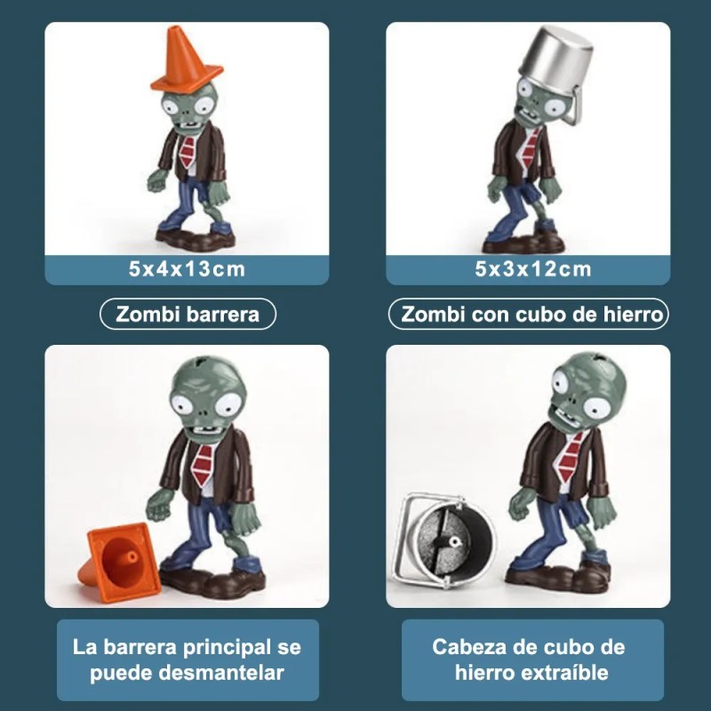 8 Piezas De La Colección Plantas Vs Zombies Juguete Models