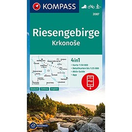 KOMPASS Wanderkarte 2087 Riesengebirge, Krkonose 1:50.000: 4in1 Wanderkarte mit Aktiv Guide und Detailkarten inklusive Karte zur offline Verwendung in der KOMPASS-App. Fahrradfahren. Langlaufen.