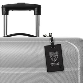 OTM Essentials Berklee College of Music Faux Leather Luggage Tag, Durable Travel Accessories with Adjustable Strap and ID Card, Classic, Black