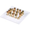 Monoprice 2-Gang 7.2 Surround Sound Distribution Wall Plate - White
