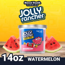 Jolly Rancher Watermelon Scented 14oz Candle - 3 Wick Candy Scent Jar Candle