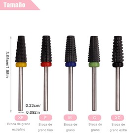 Bestgle Manicure Drill Ceramic Nail Drill Bit Nail Drill Bit Cuticle 3.5 Inch Ceramic Manicure Drill Bit